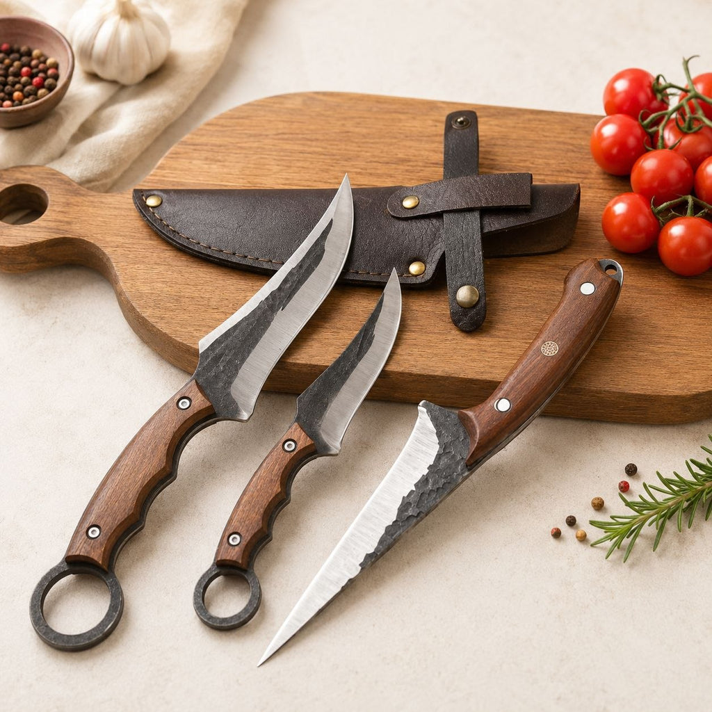 Premium Hand-Forged Boning & BBQ Knife | Full Tang Stainless Steel