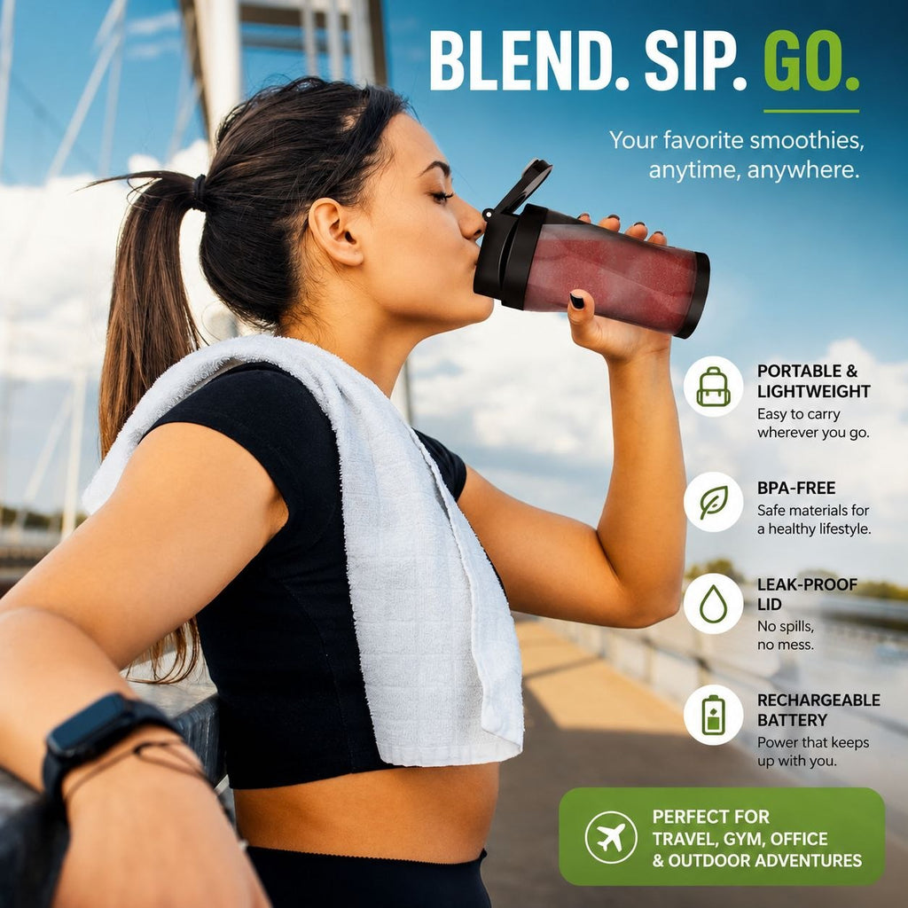 Power Blend™ Portable Blender – Smoothies Anywhere Anytime ,Travel & Gym