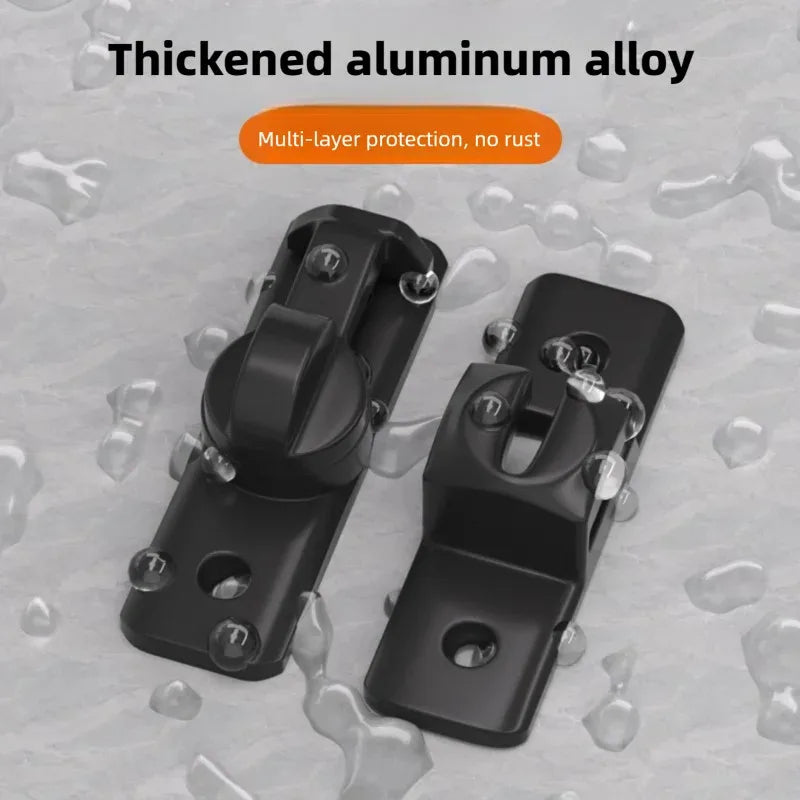 Heavy-Duty 90°/180° Door Hasp Latch | Security Lock for Sliding Doors, Windows & Cabinets