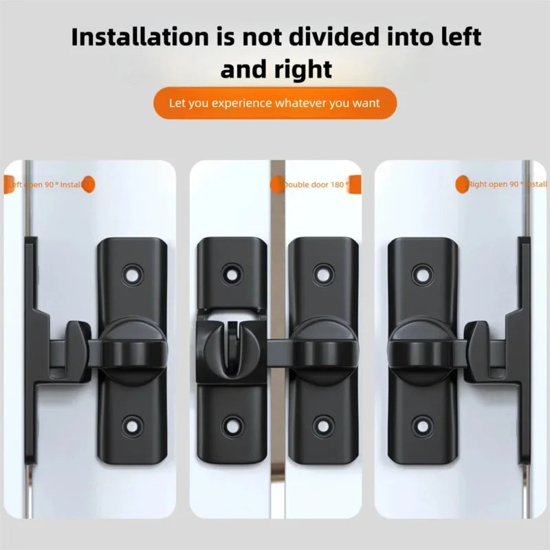 Heavy-Duty 90°/180° Door Hasp Latch | Security Lock for Sliding Doors, Windows & Cabinets