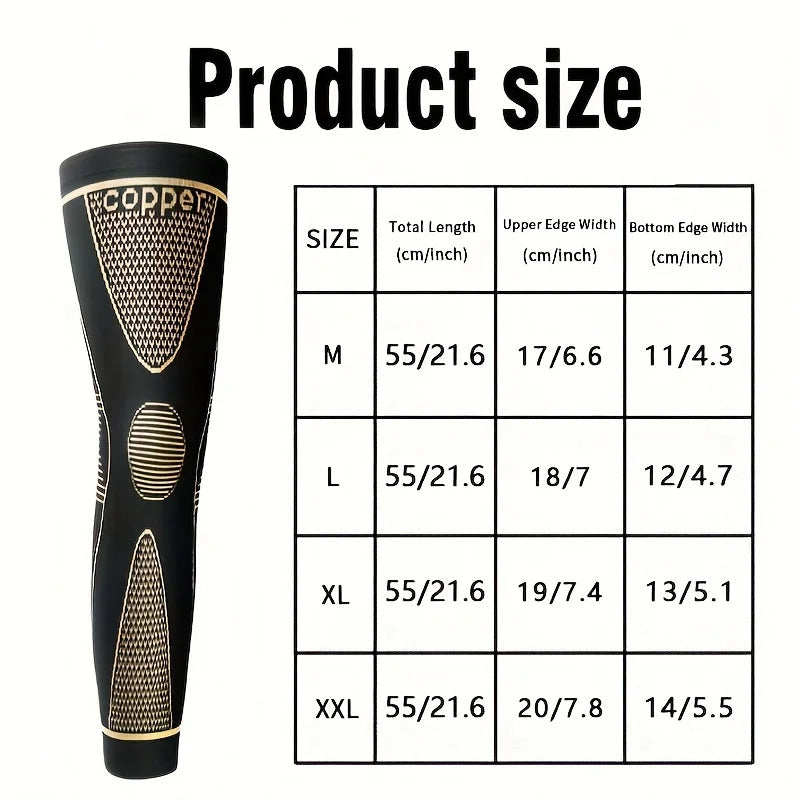 Copper Compression Leg Sleeve – Knee Support, Comfort & Breathable Fit for Men & Women