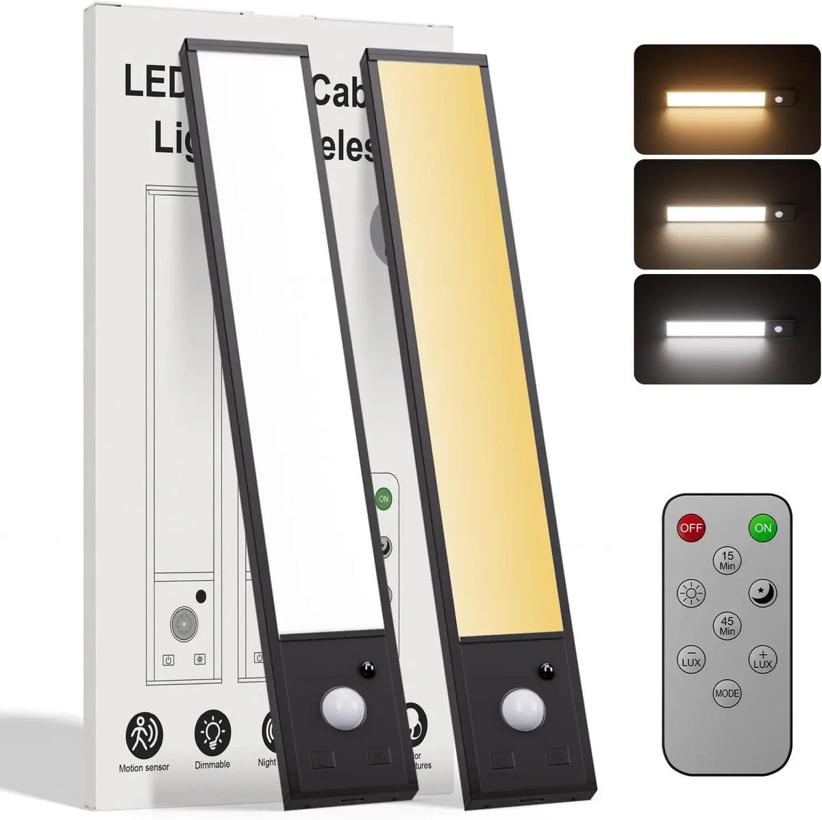 Rechargeable Motion Sensor LED Cabinet Light – USB-C Magnetic Under-Cabinet Light