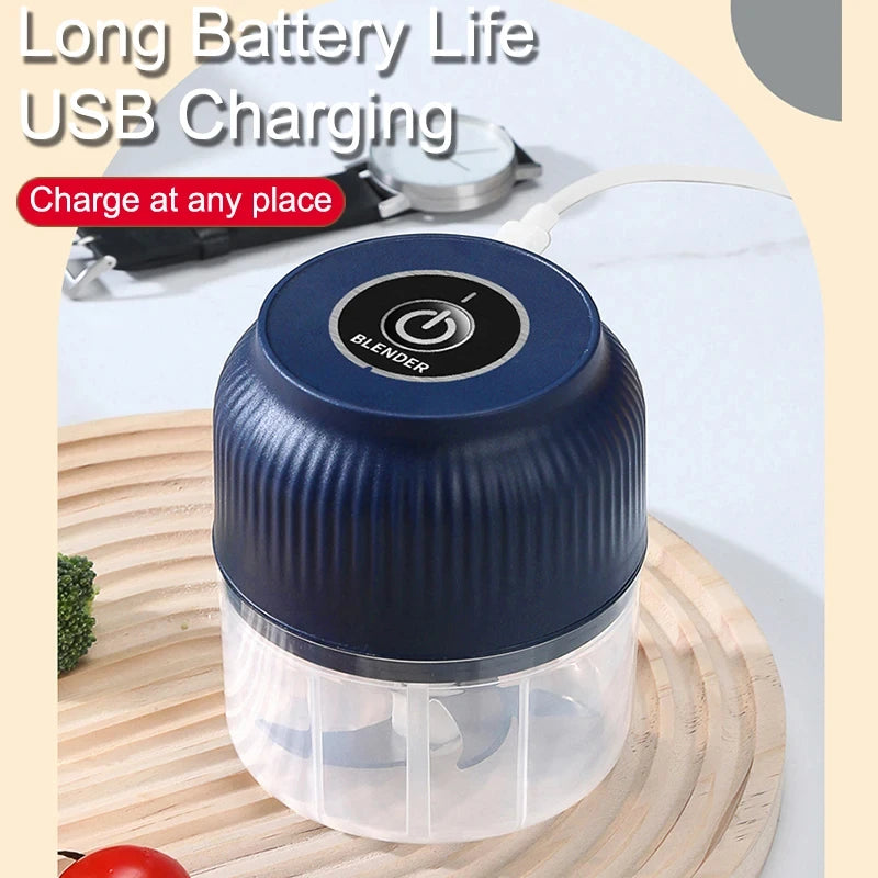 250ml Mini Electric Food Chopper | USB Rechargeable Garlic, Vegetable & Herb Cutter