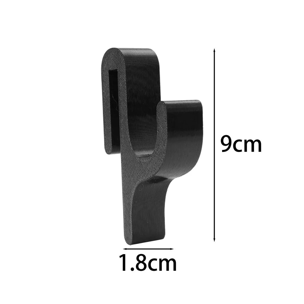 No-Drill Shower Door Hooks for 6mm Glass – Robe & Towel Hangers, White/Black
