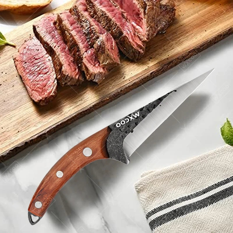 Premium Hand-Forged Boning & BBQ Knife | Full Tang Stainless Steel