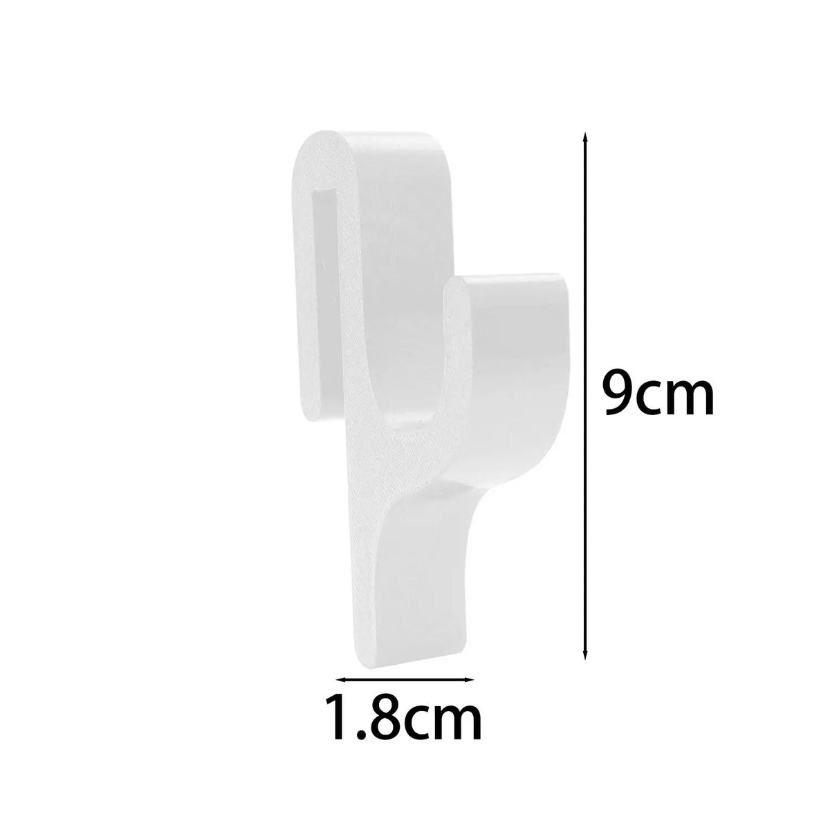 No-Drill Shower Door Hooks for 6mm Glass – Robe & Towel Hangers, White/Black