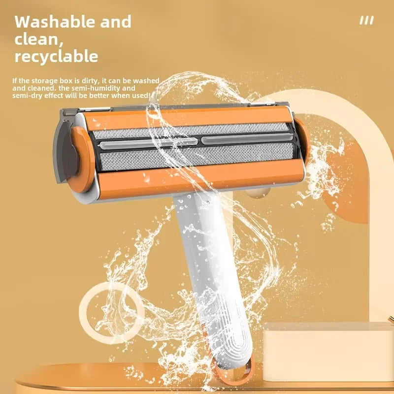 Reusable Pet Hair Remover Roller – Portable & Washable Cat and Dog Hair Cleaning Brush