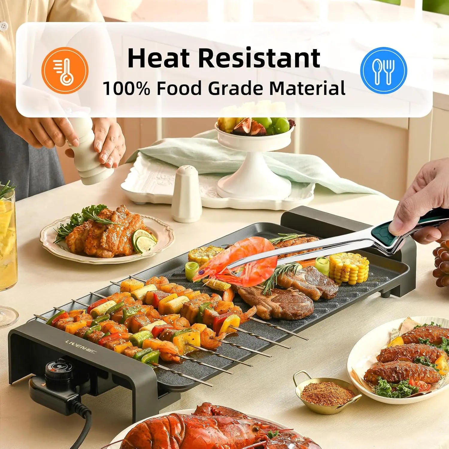 Premium Stainless Steel BBQ & Kitchen Tongs | Heat-Resistant Non-Slip Grip