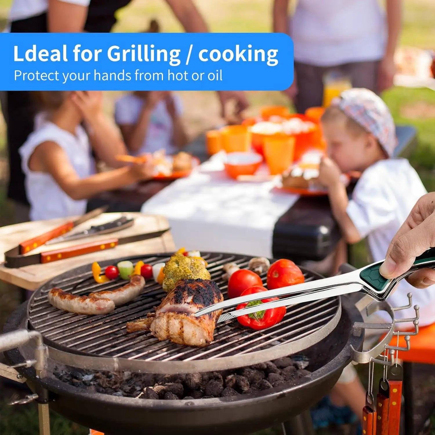 Premium Stainless Steel BBQ & Kitchen Tongs | Heat-Resistant Non-Slip Grip
