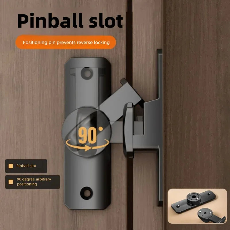 Heavy-Duty 90°/180° Door Hasp Latch | Security Lock for Sliding Doors, Windows & Cabinets