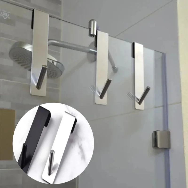 S-Shaped Stainless Steel Over-Door Towel & Robe Hooks