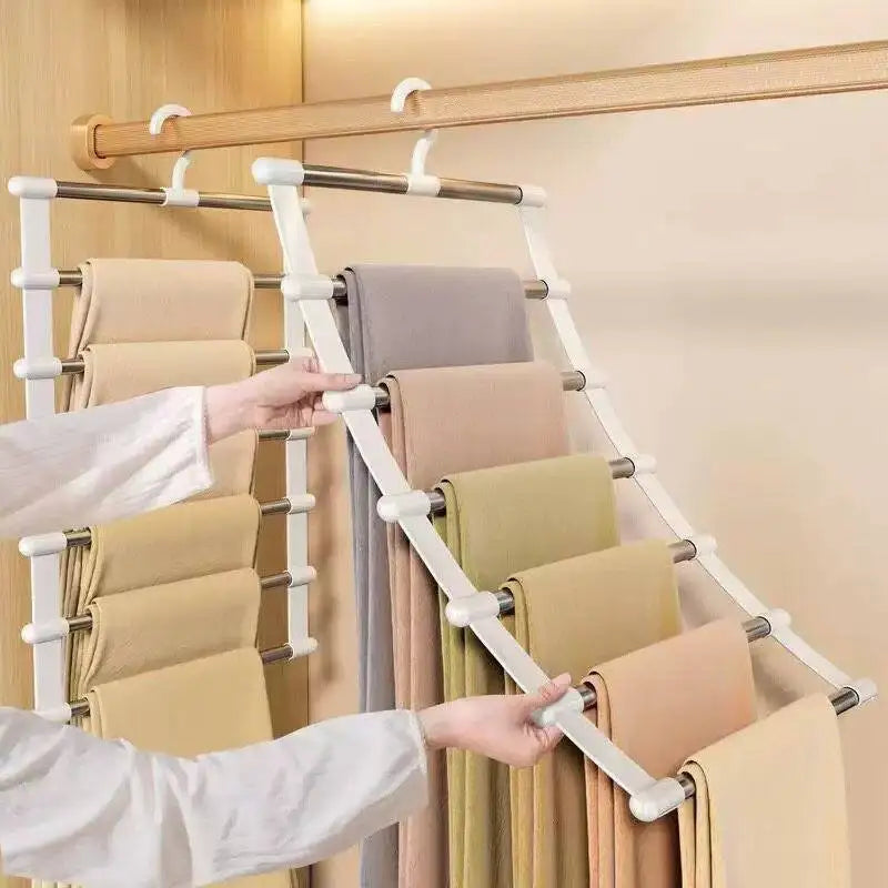 SpaceMax™ Multi-Layer Pants Hanger – Space-Saving Closet Organizer