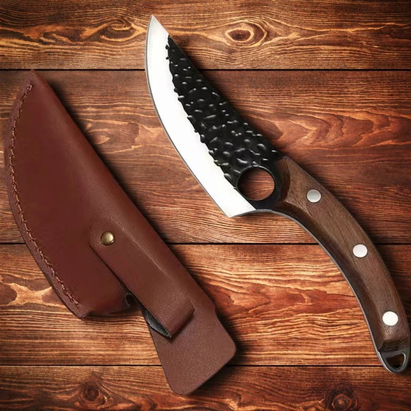 Premium High Carbon Boning Knife with Leather Sheath