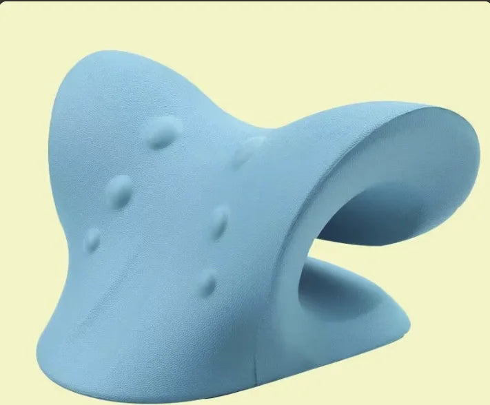 Ergonomic Cervical Neck Traction Pillow – V-Shaped Neck Stretcher with Massage Points & Shoulder Support