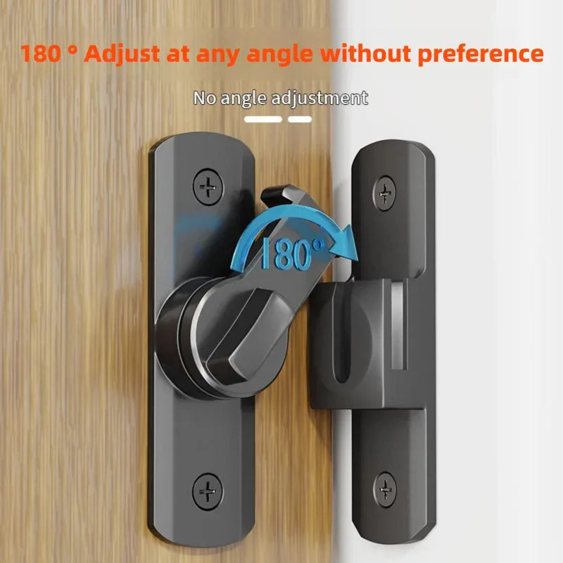 Heavy-Duty 90°/180° Door Hasp Latch | Security Lock for Sliding Doors, Windows & Cabinets