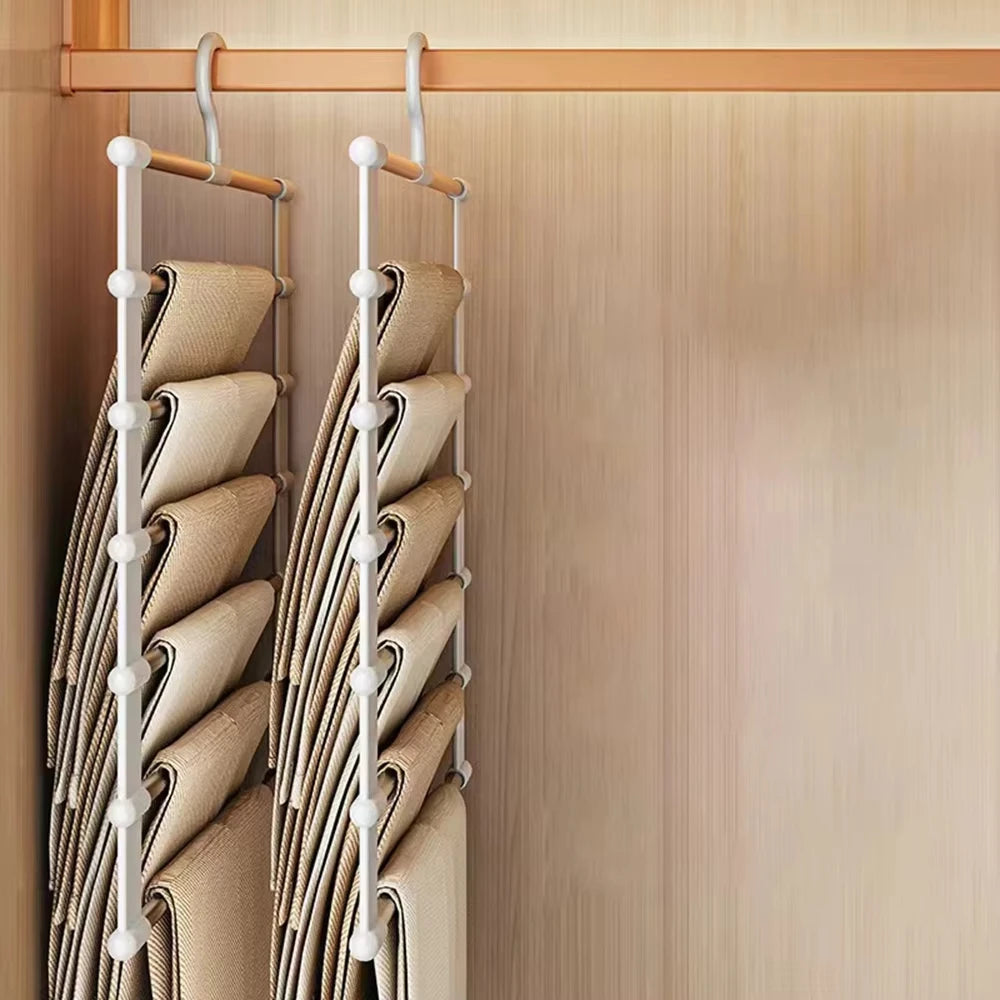 SpaceMax™ Multi-Layer Pants Hanger – Space-Saving Closet Organizer