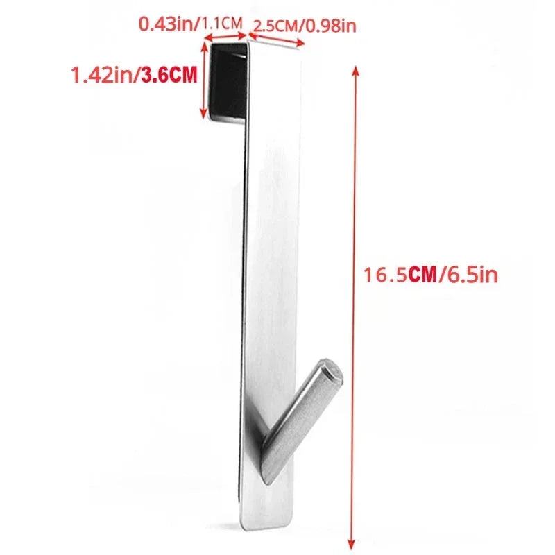 S-Shaped Stainless Steel Over-Door Towel & Robe Hooks