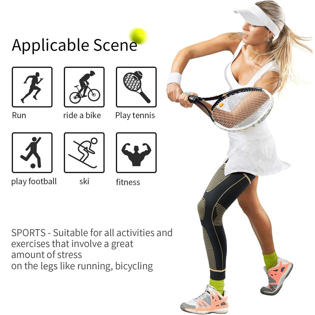 Copper Compression Leg Sleeve – Knee Support, Comfort & Breathable Fit for Men & Women
