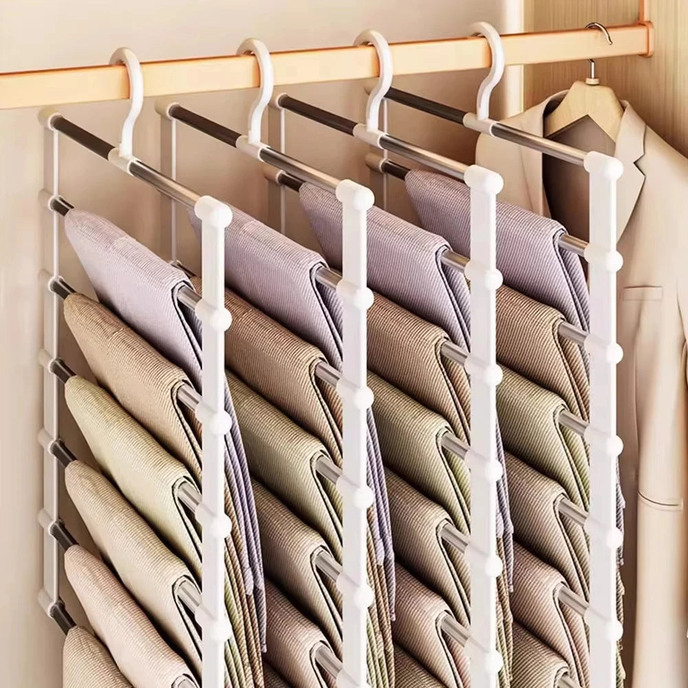 SpaceMax™ Multi-Layer Pants Hanger – Space-Saving Closet Organizer