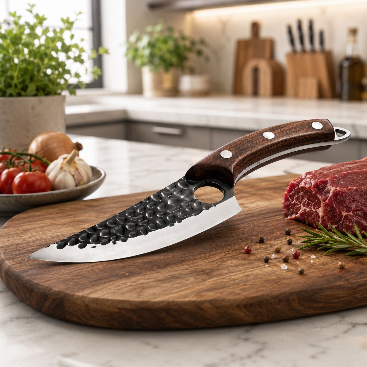 Premium High Carbon Boning Knife with Leather Sheath