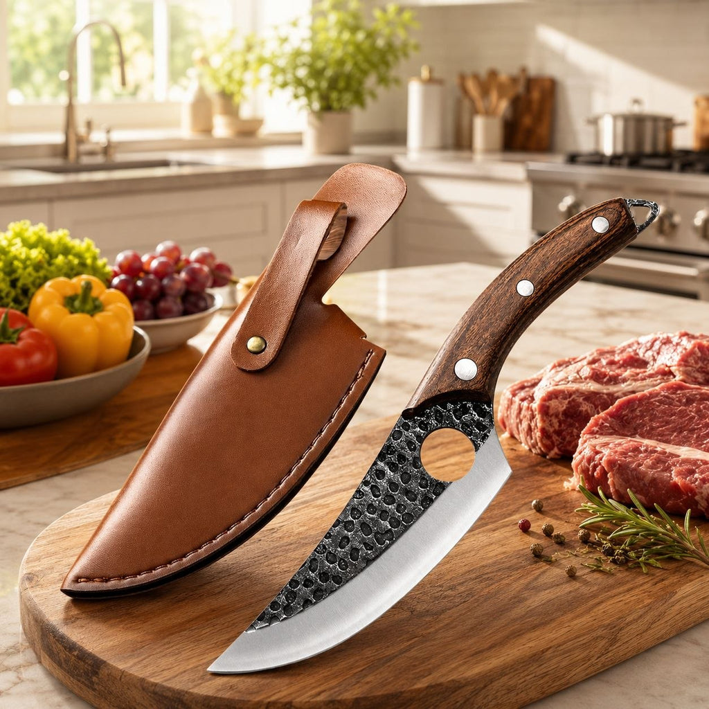 Premium High Carbon Boning Knife with Leather Sheath