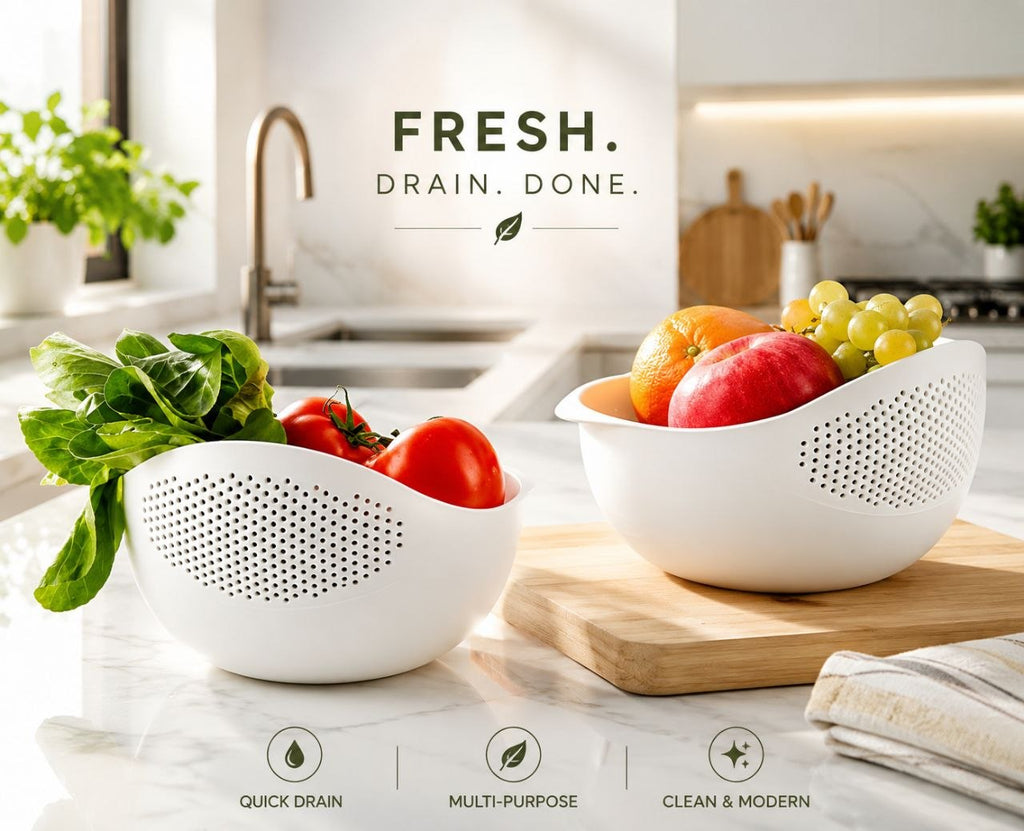 Premium Multi-Purpose Rice Washing & Drain Basket | Fruit & Vegetable Strainer