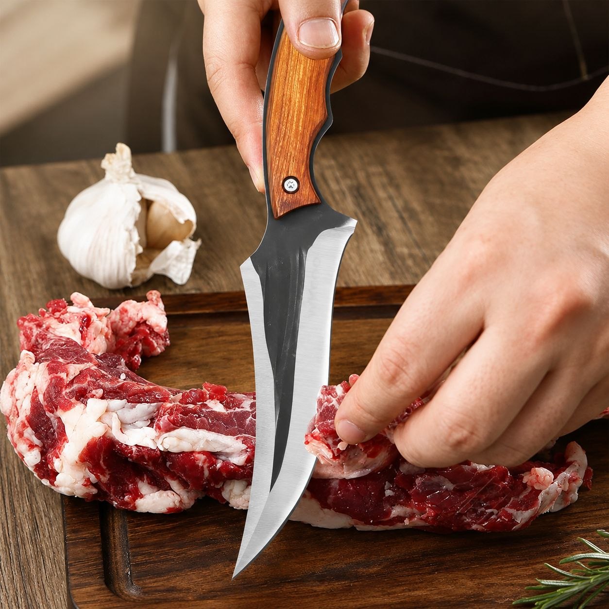Premium Hand-Forged Boning & BBQ Knife | Full Tang Stainless Steel