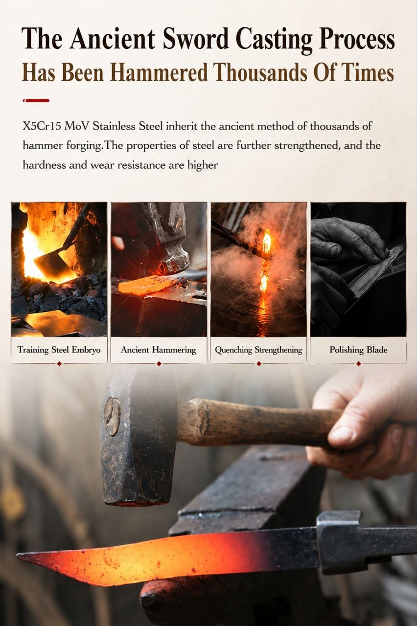 Premium Hand-Forged Boning & BBQ Knife | Full Tang Stainless Steel