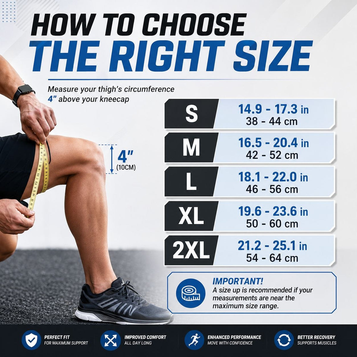 Copper Compression Leg Sleeve – Knee Support, Comfort & Breathable Fit for Men & Women