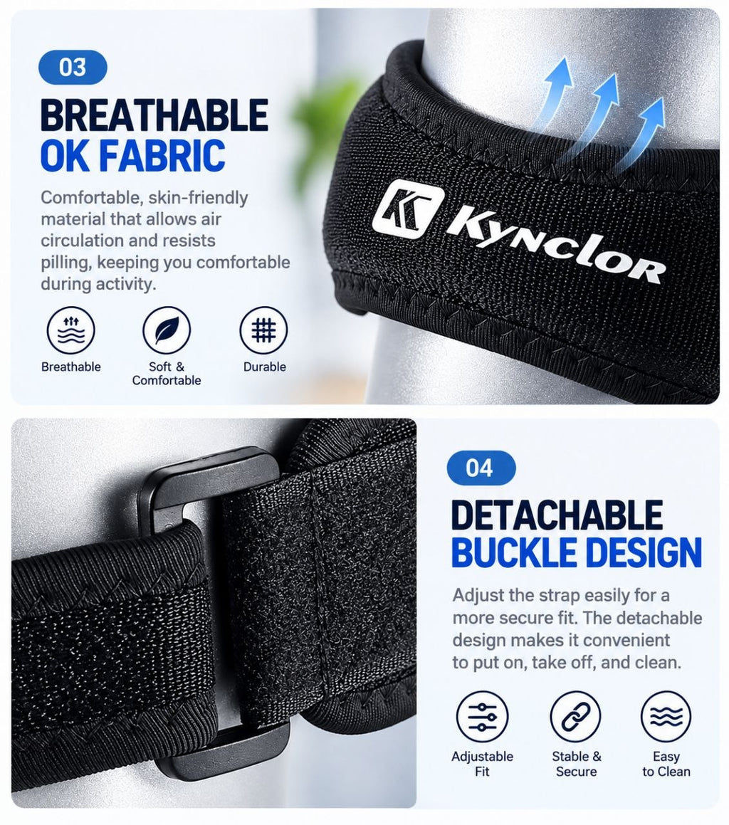 Adjustable Patella Knee Support Strap – Compression Brace for Sports & Exercise