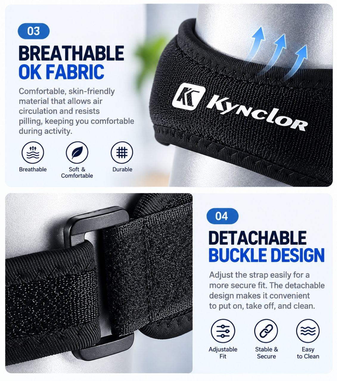 Adjustable Patella Knee Support Strap – Compression Brace for Sports & Exercise