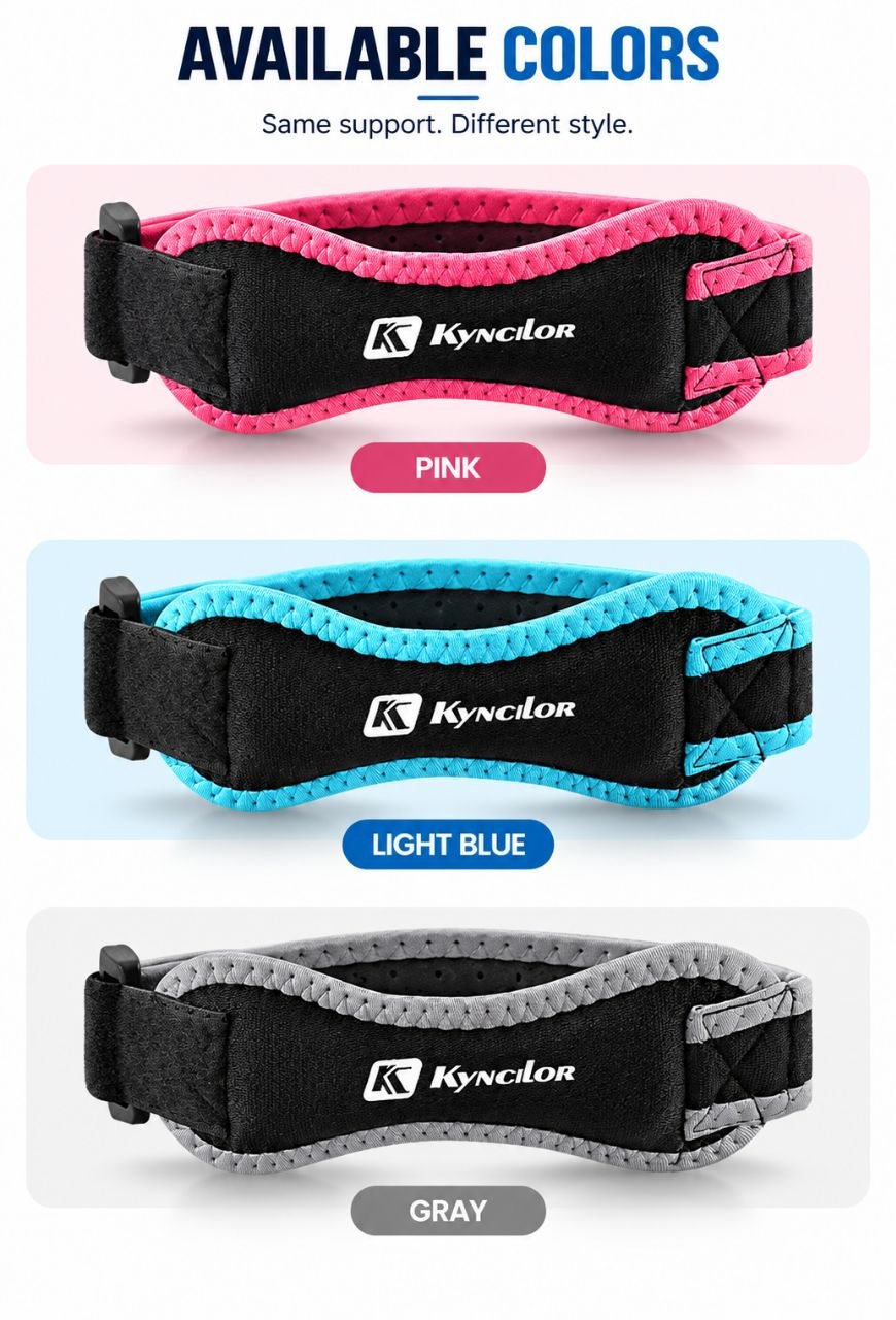 Adjustable Patella Knee Support Strap – Compression Brace for Sports & Exercise