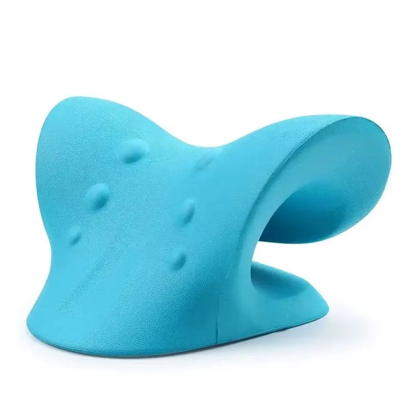Ergonomic Cervical Neck Traction Pillow – V-Shaped Neck Stretcher with Massage Points & Shoulder Support