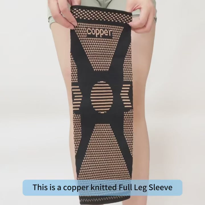 Copper Compression Leg Sleeve – Knee Support, Comfort & Breathable Fit for Men & Women