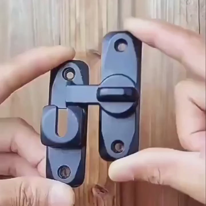 Heavy-Duty 90°/180° Door Hasp Latch | Security Lock for Sliding Doors, Windows & Cabinets